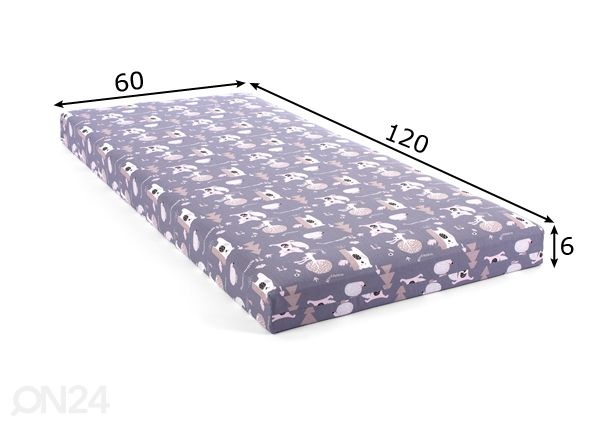 Vauvan patja 60x120 cm mitat