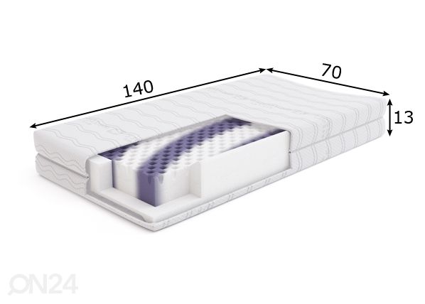 Vauvan patja Hilding Safe 70x140 cm mitat