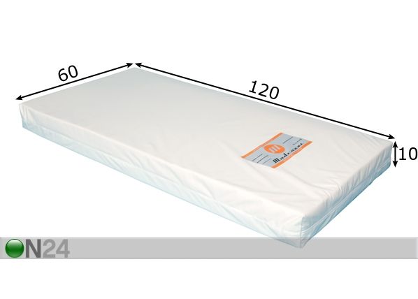 Vauvan patja Madrazzi Baby 60x120 cm mitat