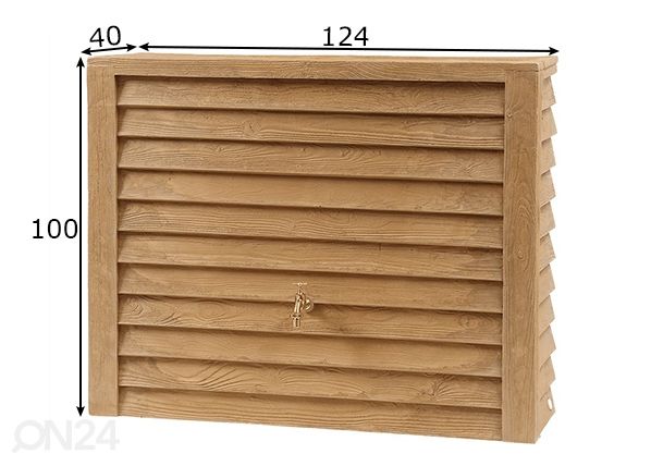 Vedenkeitin Woody Lightwood 350 L mitat