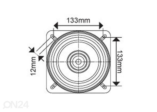 Venetuolin kääntöalusta 7" mitat