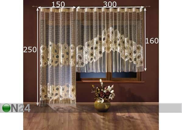 Verho ROZALIA 150x250 cm mitat
