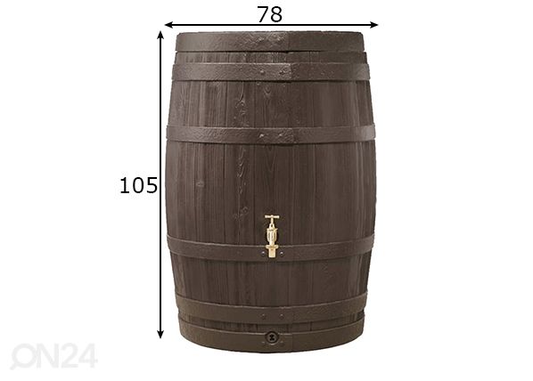 Vesisäiliö Barrica 420 L mitat