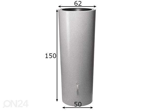 Vesisäiliö Stone Silver mitat