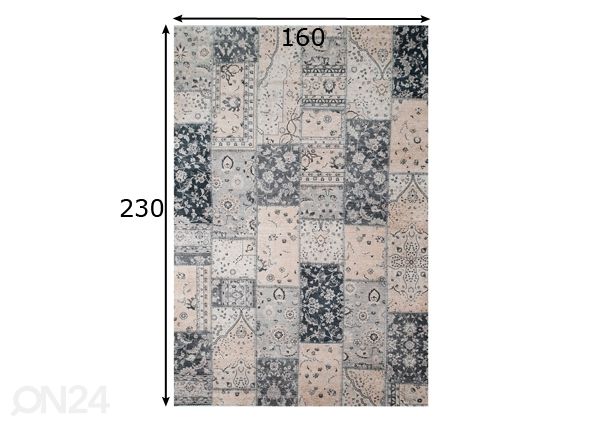 Village’s puuvillamatto Alpine 160x230 cm mitat