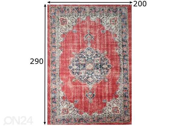 Village’s puuvillamatto Davina 200x290 cm mitat