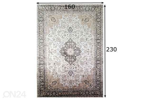 Village’s viskoosimatto Camila 160x230 cm mitat