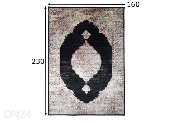 Village’s viskoosimatto Madelyn 160x230 cm mitat
