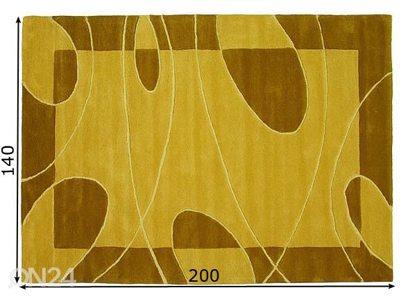 Villamatto Ellips 140x200 cm mitat