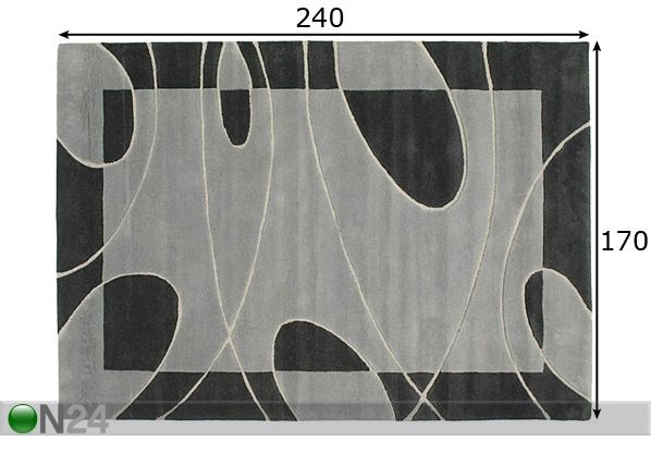 Villamatto ELLIPS 170x240 cm mitat
