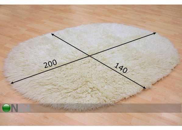 Villamatto FLOKATI OVAALI 140x200 cm mitat