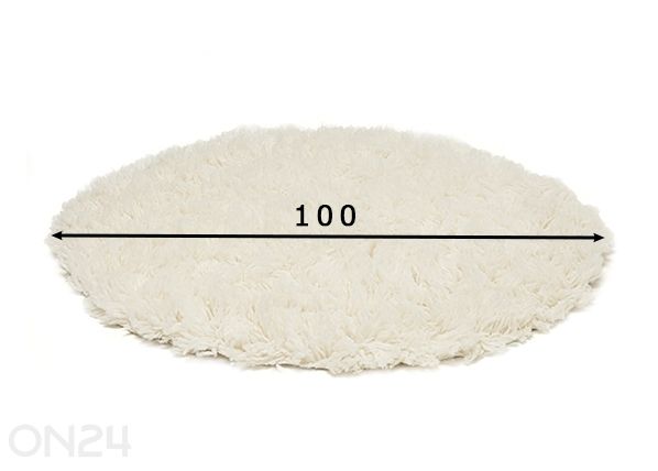 Villamatto Flokos Ø100 cm mitat
