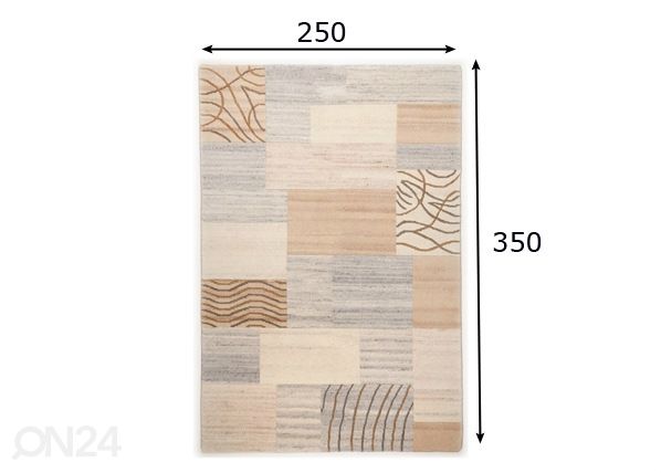 Villamatto Nakarta 250x350 cm mitat