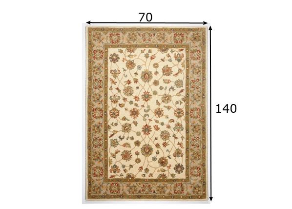 Villamatto Royal Ziegler 70x140 cm, kermanruskea mitat