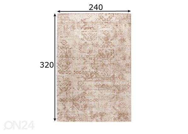 Viskoosimatto 240x320 cm mitat