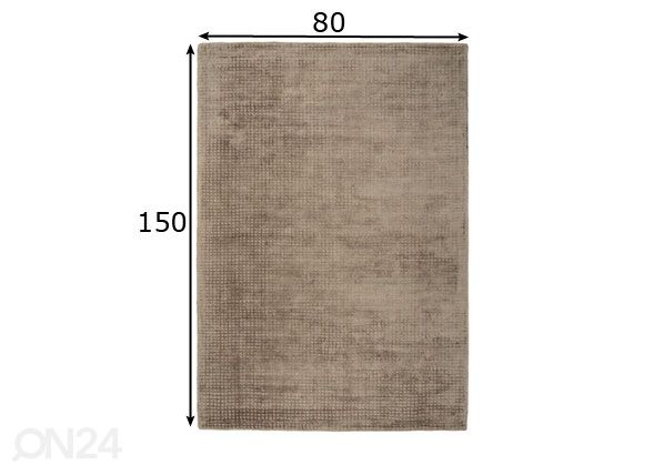 Viskoosimatto 80x150 cm mitat