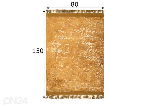 Viskoosimatto 80x150 cm mitat