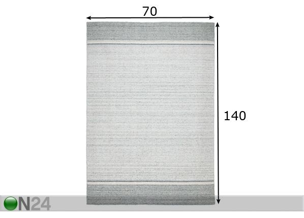 Viskoosimatto ALASKA 70x140 cm mitat