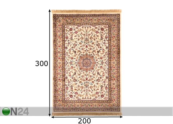 Viskoosimatto BAHIRA 200x300 cm mitat