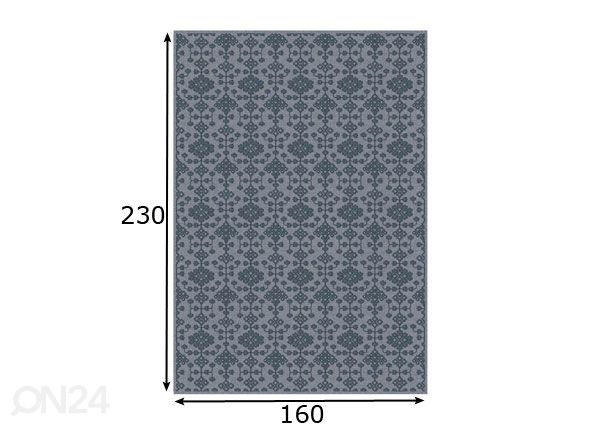 Viskoosimatto LANA 160x230 cm mitat
