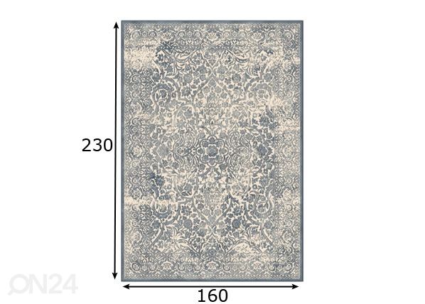 Viskoosimatto LUSTROUS 160x230 cm mitat