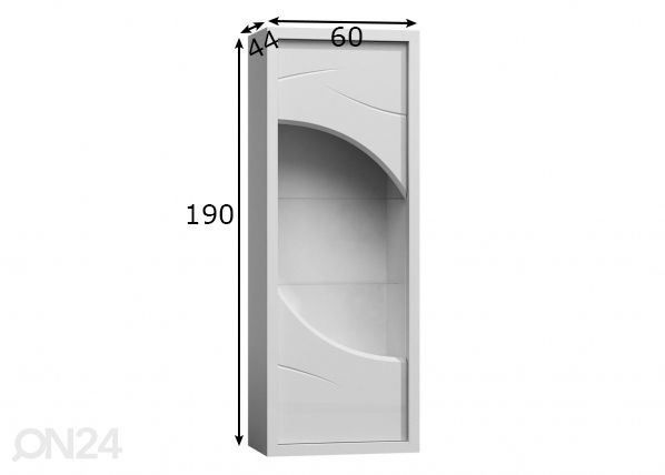 Vitriini + LED mitat