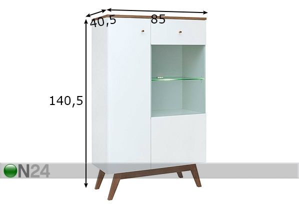 Vitriinikaappi mitat