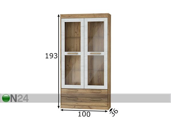 Vitriinikaappi mitat