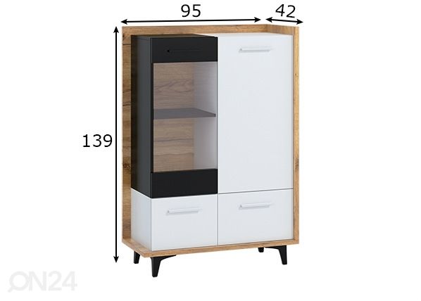 Vitriinikaappi mitat