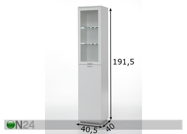 Vitriinikaappi mitat