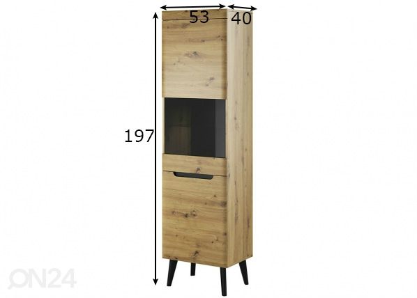 Vitriinikaappi mitat
