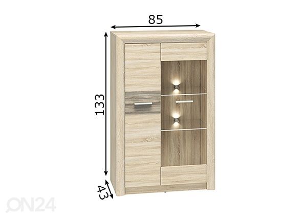 Vitriinikaappi mitat