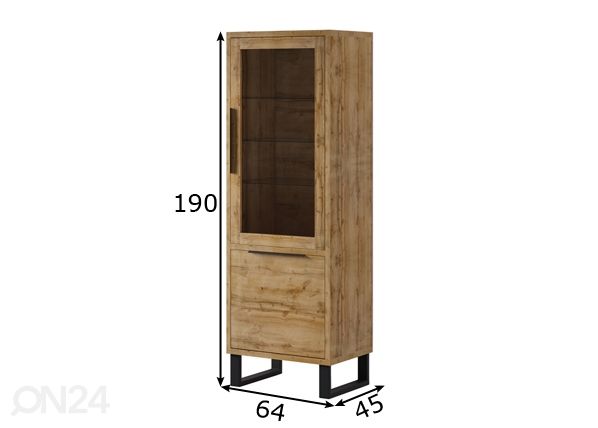 Vitriinikaappi mitat