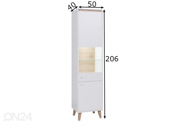 Vitriinikaappi mitat