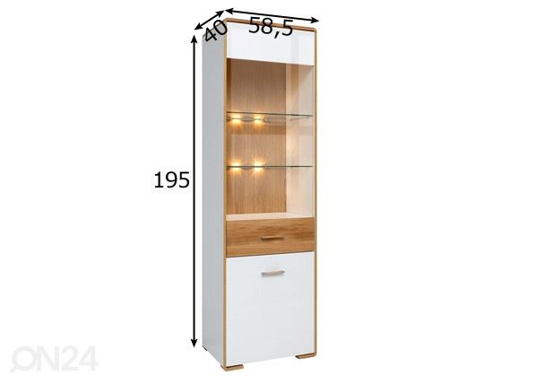 Vitriinikaappi mitat
