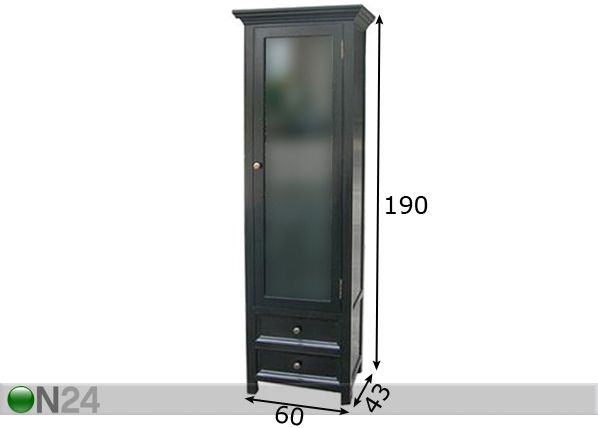 Vitriinikaappi ADMIRAL-11 mitat