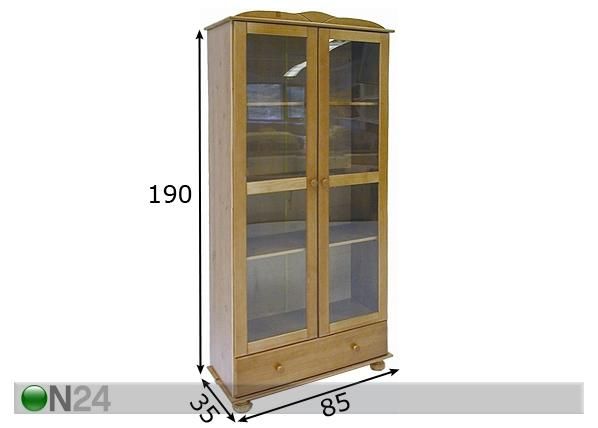 Vitriinikaappi BERIT 2-os mitat