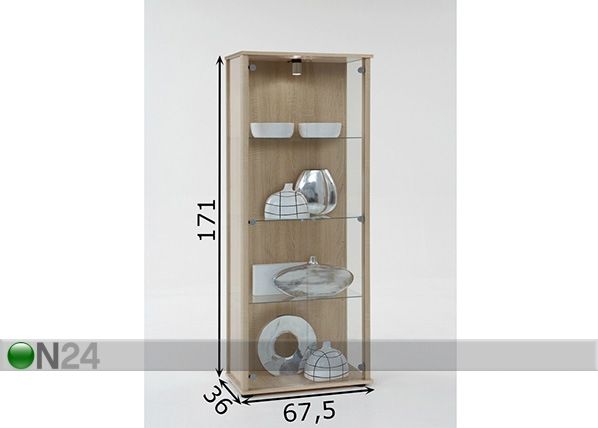 Vitriinikaappi BORA 2 mitat