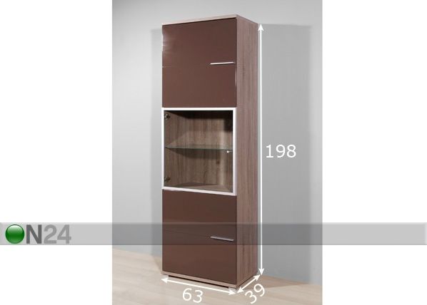 Vitriinikaappi BOSTON mitat
