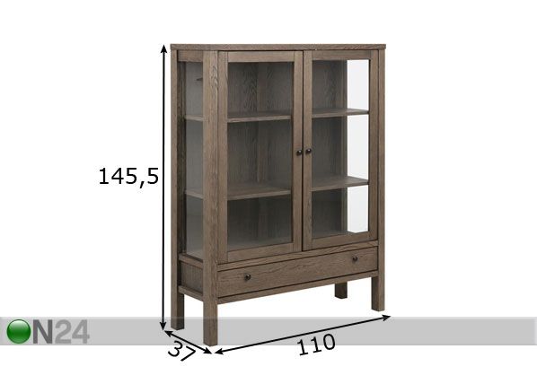 Vitriinikaappi Brentwood mitat