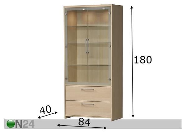 Vitriinikaappi BUFFER mitat