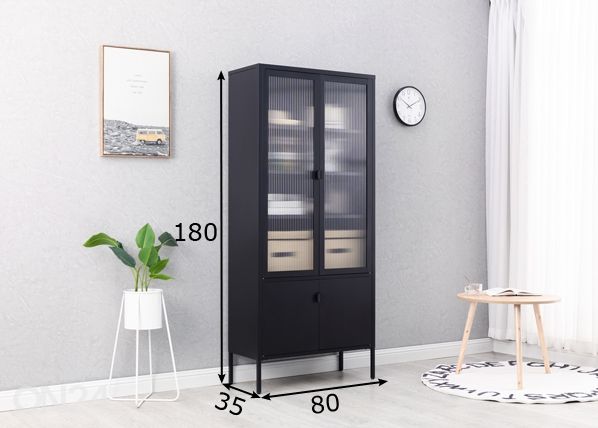 Vitriinikaappi Carbon mitat