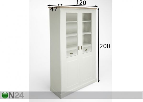 Vitriinikaappi Cottage mitat