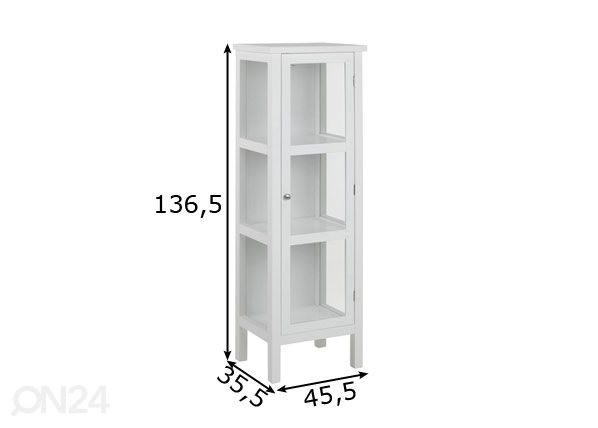 Vitriinikaappi Eton mitat