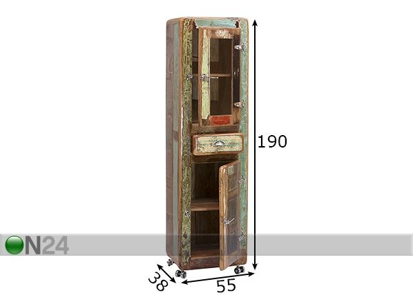 Vitriinikaappi Fridge mitat