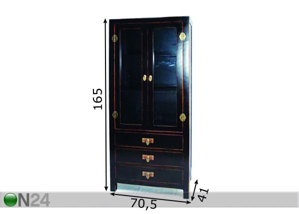 Vitriinikaappi MING -301 mitat