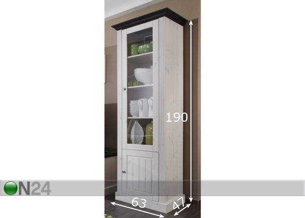 Vitriinikaappi MONACO 126 mitat
