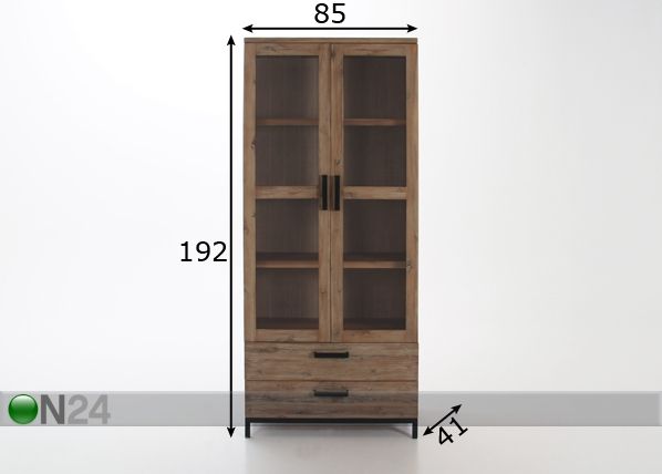 Vitriinikaappi PLANK mitat
