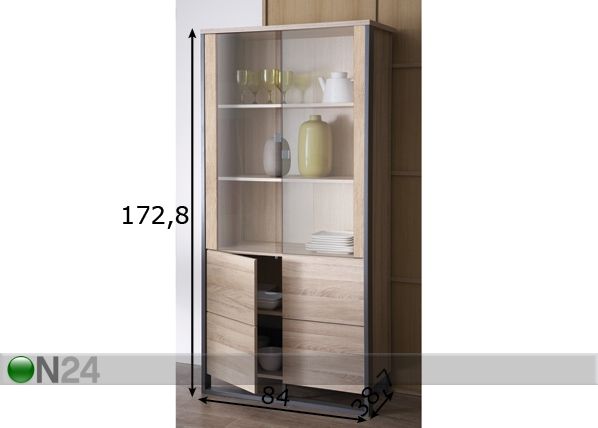 Vitriinikaappi QUAKER mitat