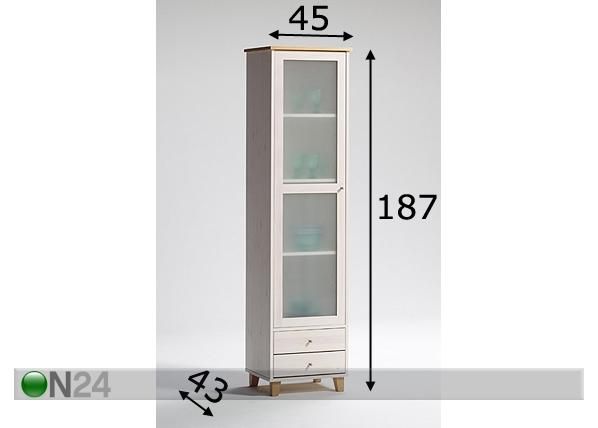 Vitriinikaappi SCALA mitat